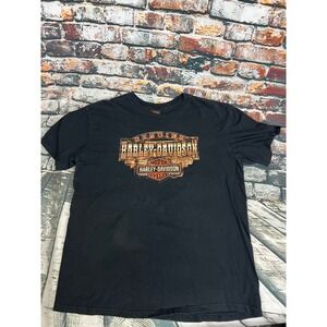 Genuine Harley Davidson‎ Cycles Tuscumbia AL Graphic Black T Shirt Mens XL